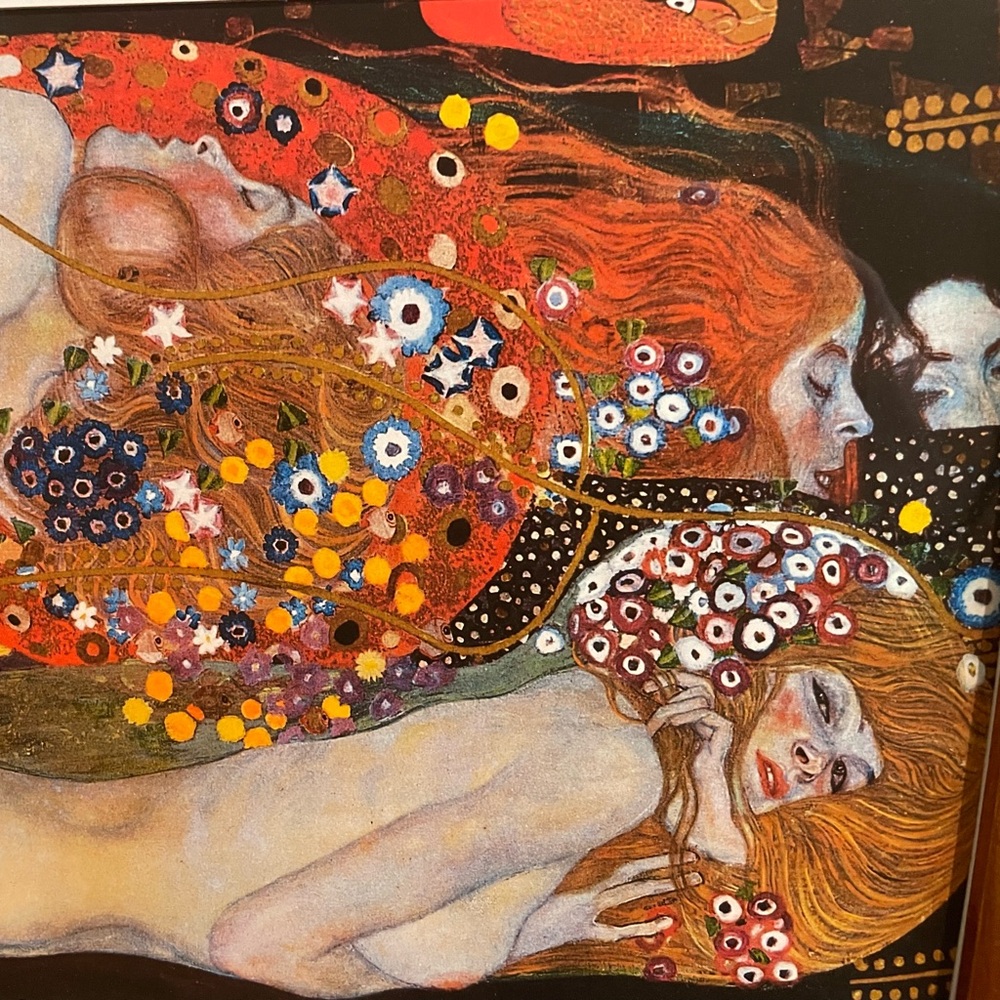 Klimt Sea Serpents II Framed Print 15x12 1907 Art Nouveau Modern Nymphs Mermaids - Picture 3 of 3